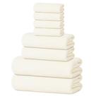 Conjunto de toalhas, pacote de dez toalhas com 8 toalhas 100% algodão para banheiro