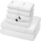 Conjunto de toalhas SEMAXE White 100% algodão, 8 peças com presilhas suspensas