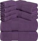 Conjunto de toalhas Utopia Towels, 8 peças, 100% algodão fiado em anel, ameixa Conjunto de toalhas Utopia Towels, 8 peças, 100% algodão fiado em anel, ameixa