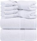 Conjunto de toalhas Utopia Towels 8 peças 600 g/m2 100% algodão (branco) Conjunto de toalhas Utopia Towels 8 peças 600 g/m2 100% algodão (branco)
