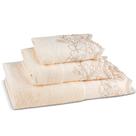 Conjunto de toalhas Zahari Home Rose Vine 3 peças de algodão bege Conjunto de toalhas Zahari Home Rose Vine 3 peças de algodão bege