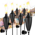 Conjunto de tochas externas ZSPENG 61" Metal, pacote com 6 unidades, capacidade de 650 ml