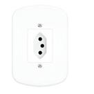 Conjunto de Tomada 10A 3 Pinos Fame Blanc