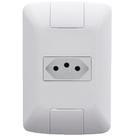 Conjunto de Tomada 2P+T 10A 250V Aria 4x2 57241010 Branco com Acabamento Brilho Tramontina Conjunto de Tomada 2P+T 10A 250V Aria 4x2 57241010 Branco com Acabamento Brilho Tramontina