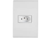 Conjunto de Tomada 2P + T Simples 4x2 10A - Tramontina Liz Branco