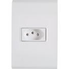 Conjunto de Tomada Branco 4x2 com 1 Tomada 2P+T Liz de 10 Ampères e 250 Volts - 57170010 - TRAMONTINA