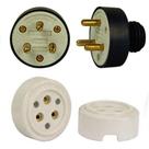 Conjunto de Tomada + Plug Macho 3x30a Polarizada Porcelana