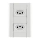 Conjunto de Tomadas 2P+T 10A 250V Modulare 1433 com Placa Distanciada Fame Brasil Conjunto de Tomadas 2P+T 10A 250V Modulare 1433 com Placa Distanciada Fame Brasil