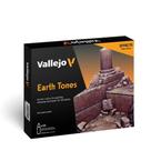 Conjunto de tons de terra com efeitos de cor Paint Vallejo Model 16x18ml