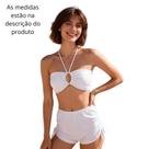 Conjunto de top com shortinho de poliamida com elastano para praia e passeio Conjunto de top com shortinho de poliamida com elastano para praia e passeio