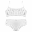 Conjunto de Top e Calcinha Liso Branco - Tampinha