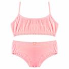 Conjunto de Top e Calcinha Liso Rosa - Tampinha