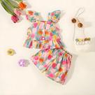 Conjunto de Top e Shorts para Meninas (0-3 anos) - Estampa Floral - Ideal para Praia