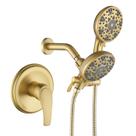 Conjunto de torneiras de chuveiro DIFEINI Dual Shower Head Brushed Gold