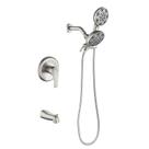 Conjunto de torneiras de chuveiro DIFEINI Dual Shower Head em níquel escovado