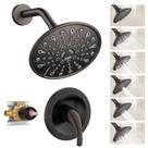 Conjunto de torneiras de chuveiro EMBATHER de alça única com cabeça de chuva de 15 cm