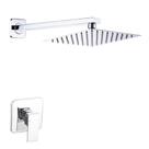 Conjunto de torneiras de chuveiro Heable Chrome com chuveiro de chuva de 20 cm