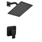 Conjunto de torneiras de chuveiro JingGang Matte Black Rain Shower 20cm