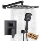 Conjunto de torneiras de chuveiro POP SANITARYWARE Matte Black Rain 30cm