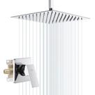 Conjunto de torneiras de chuveiro POP SANITARYWARE Rainfall 25cm com válvula
