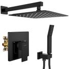 Conjunto de torneiras de chuveiro SR SUN RISE 30cm Rainfall Matte Black