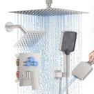 Conjunto de torneiras de chuveiro Woindo Ceiling Mount Rainfall 30 cm com dispositivo portátil