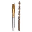 Conjunto de torneiras e brocas de rosca uxcell M8 x 1,25 Titanium