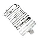 Conjunto De Tornozeleiras Femininas Boêmias Com Corrente De Corações E Contas, 15 Peças, Pulseira De Conjunto De Tornozeleiras Femininas Boêmias Com Corrente De Corações E Contas, 15 Peças, Pulseira De