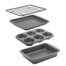 Conjunto de torradeira, conjunto de 4 peças, aço antiaderente, cinza, GoodCook