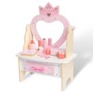 Conjunto de toucador Woodenfun Pretend Play Toddler com acessórios de maquiagem