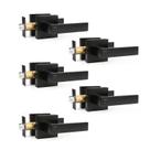 Conjunto de travas de porta Privacy Door Levers Gobrico Matte Black, pacote com 5