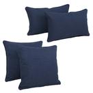 Conjunto de travesseiros Blazing Needles Azul 4 unidades para interior e exterior