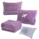 Conjunto de travesseiros de viagem Nenolix 3 em 1 350 GSM com bolsa violeta Conjunto de travesseiros de viagem Nenolix 3 em 1 350 GSM com bolsa violeta