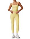 Conjunto de treino ABOCIW para mulheres, sutiã e leggings esportivos acolchoados