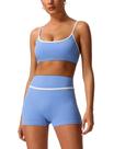Conjunto de treino AGYMNX para mulheres: sutiã esportivo, camiseta e shorts
