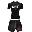 Conjunto de Treino Esportivo Anime Berserk Masculino - Camiseta e Shorts de Compressão com Secagem Rápida