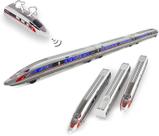 Conjunto de trem-bala elétrico, brinquedo modelo ferroviário de alta velocidade com som e luz, presentes para crianças, incluindo trilhos
