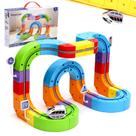 Conjunto de Trem de Brinquedo Arnbz 2026 3D STEM Elétrico com Trilhos