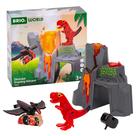 Conjunto de trem de brinquedo BRIO World Dinosaur Erupting Volcano 36092