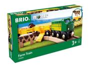 Conjunto de trem de brinquedo Brio World Farm Train 5 peças para crianças a partir de 3 anos