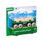 Conjunto de trem de brinquedo BRIO World Lumber Loading Wagon 33696 verde