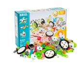 Conjunto de trem de brinquedo de madeira BRIO Builder Light Set para crianças a partir de 3 anos