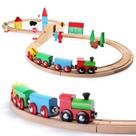 Conjunto de trem de madeira SainSmart Jr. para criança com trilhos de dois lados