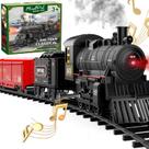 Conjunto de Trem Elétrico MindPal com Fumaça, Luzes e Som para Crianças