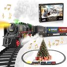 Conjunto de trem Funwee Electric com fumaça, luzes e som para crianças a partir de 3 anos