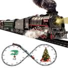 Conjunto de trem Hitish Electric com sons de luz realistas e fumaça Conjunto de trem Hitish Electric com sons de luz realistas e fumaça