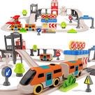 Conjunto de trem Rcovasc Urban Rail Electric 55 peças para crianças a partir de 3 anos