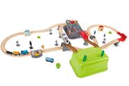 Conjunto de trem Toy Hape Railway Bucket Builder de 50 peças para crianças