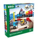 Conjunto de trens de brinquedo Brio World Rail & Road Loading 32 peças