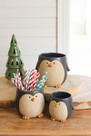 Conjunto de três pinguins de cerâmica Planter KALALOU CDV2129